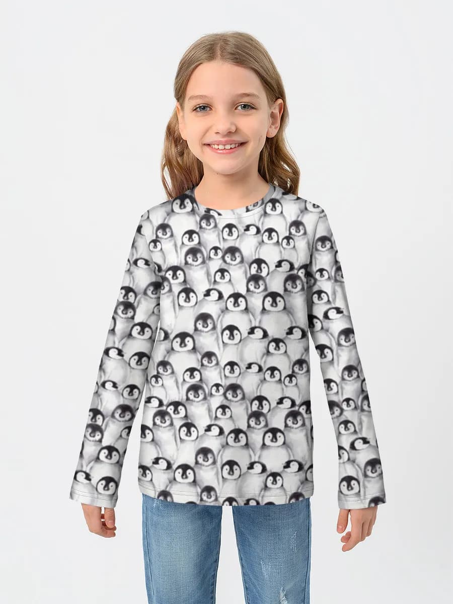 Girls' cotton long sleeve shirt