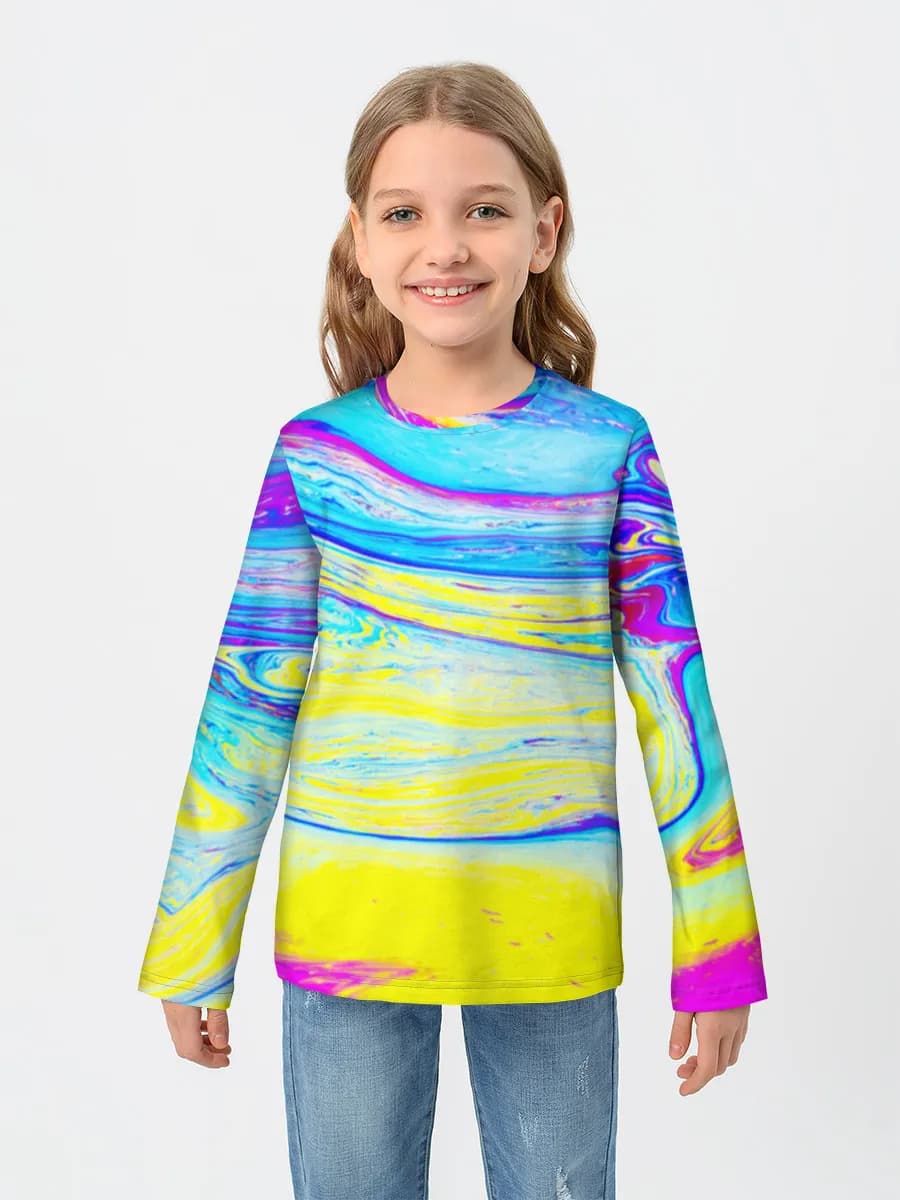T-shirt manches longues coton fille