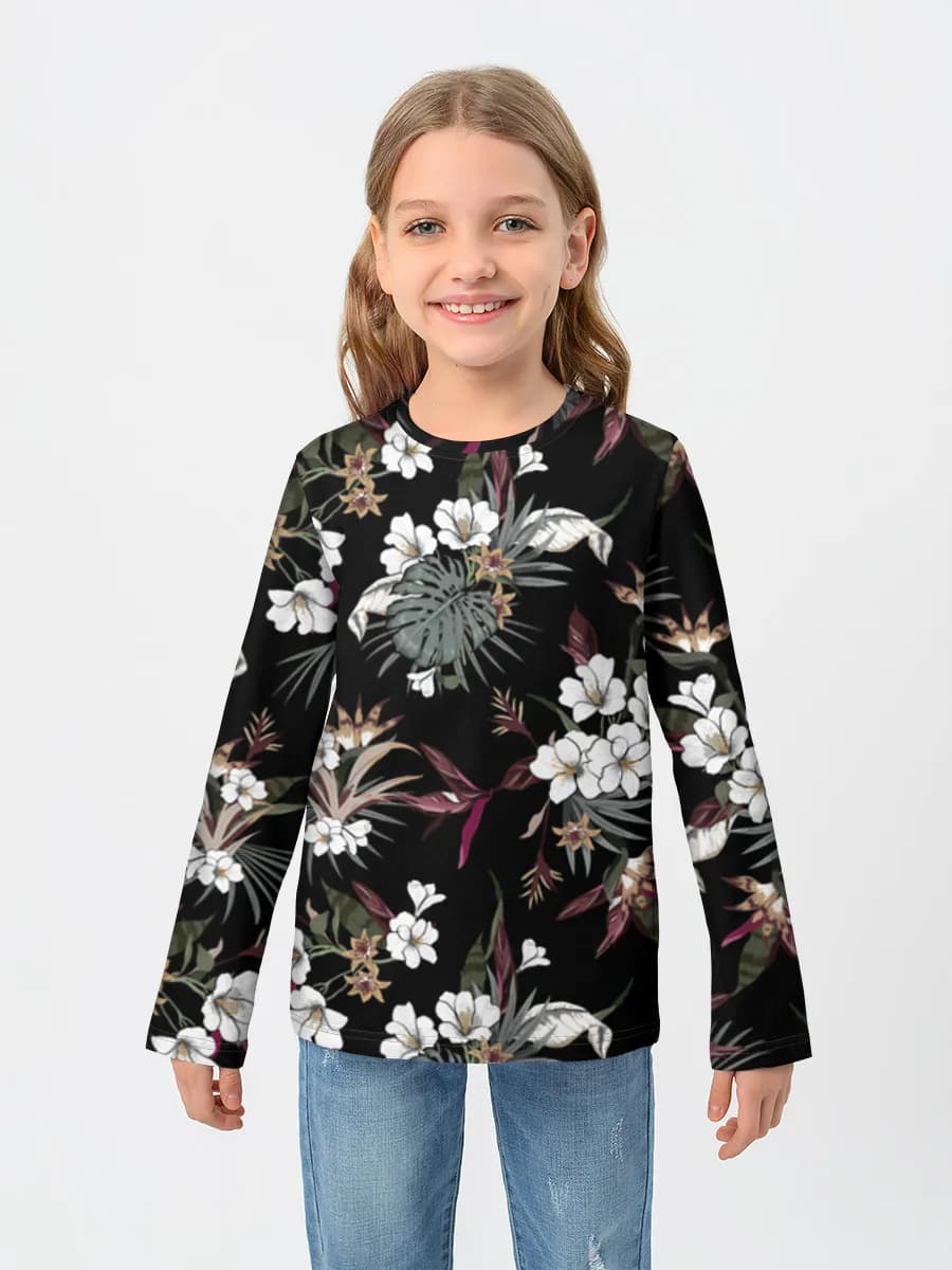 T-shirt manches longues coton fille