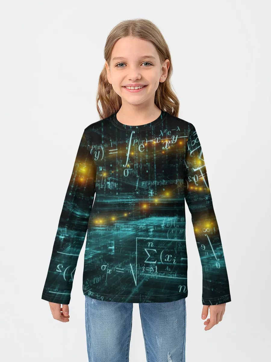 Girls' cotton long sleeve shirt