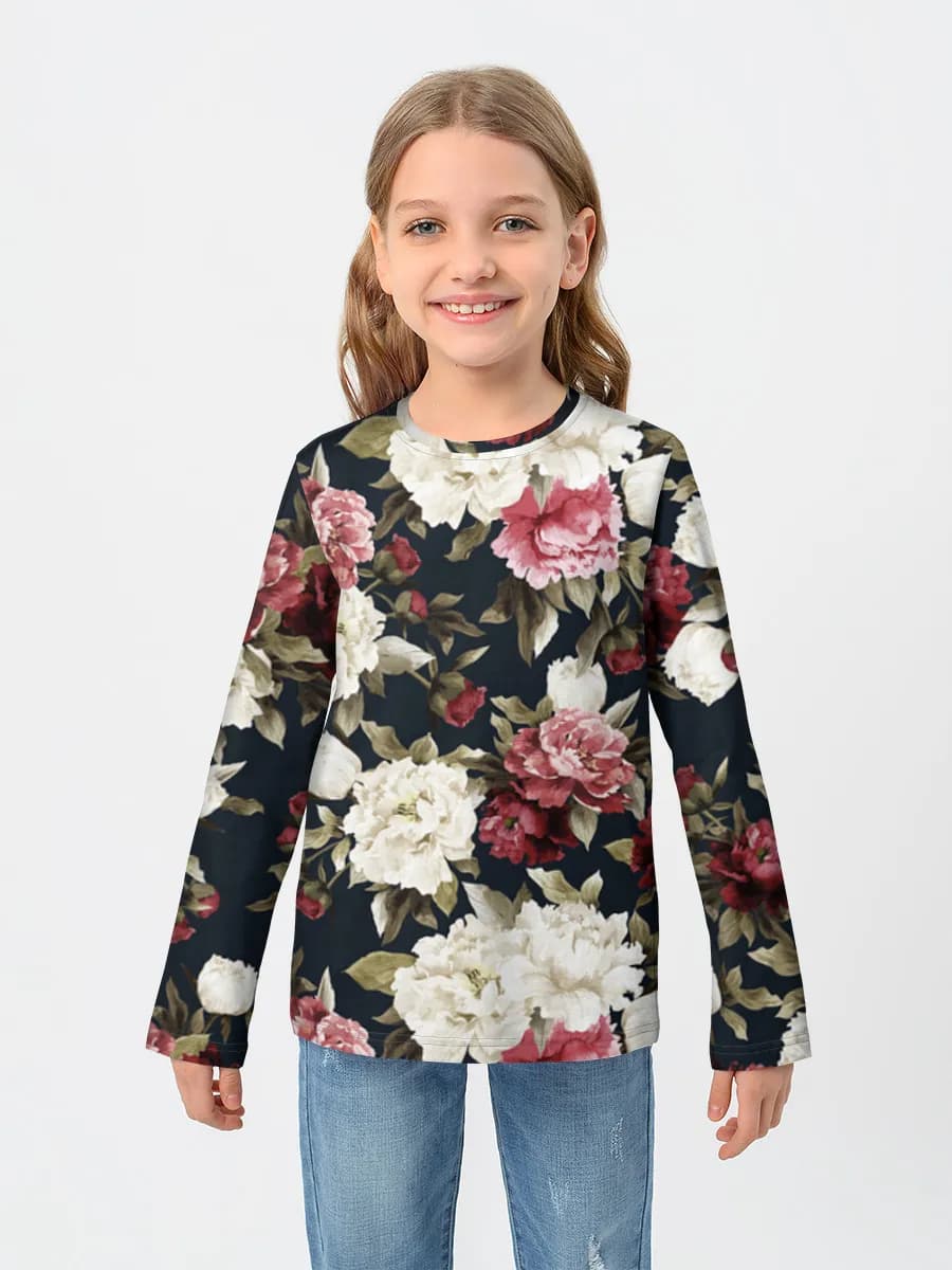Baumwoll-Langarmshirt Mädchen