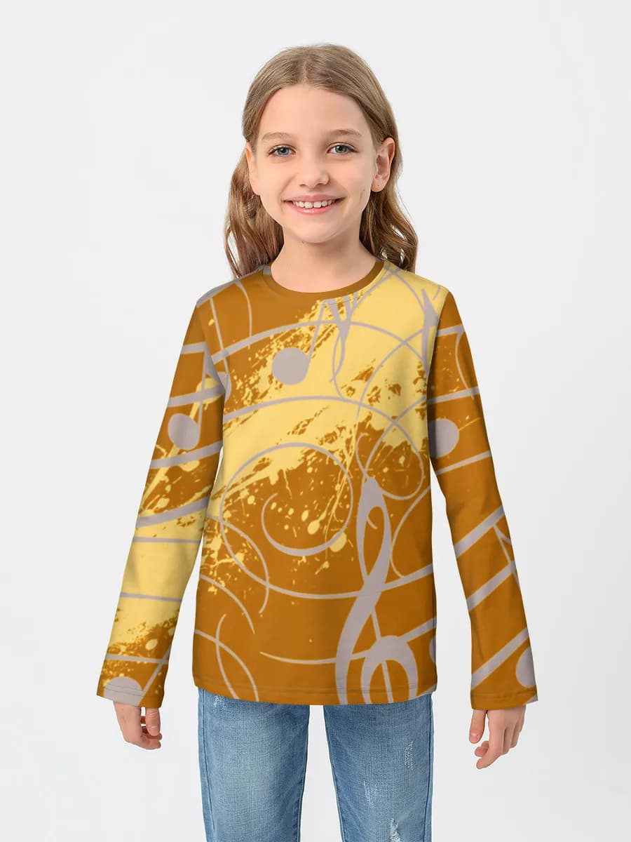 Girls' cotton long sleeve shirt