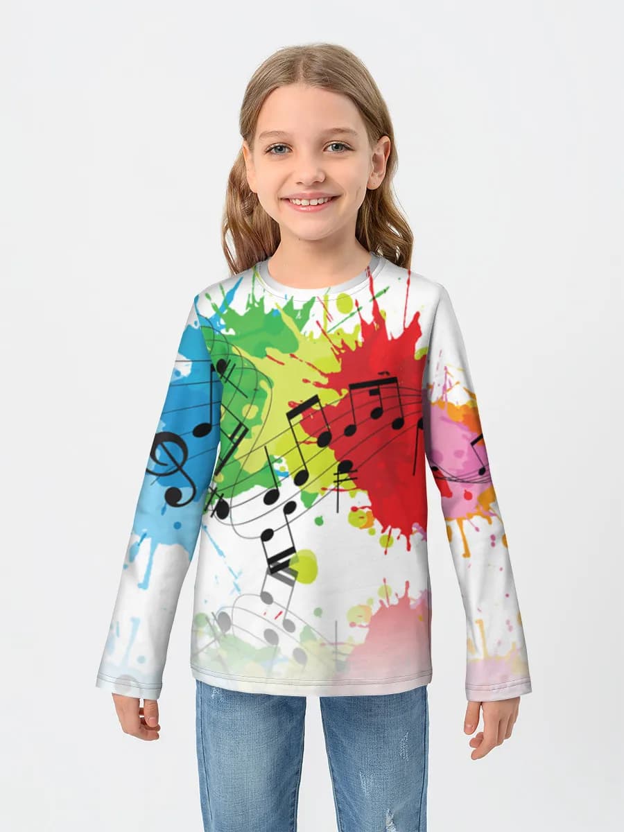 Baumwoll-Langarmshirt Mädchen