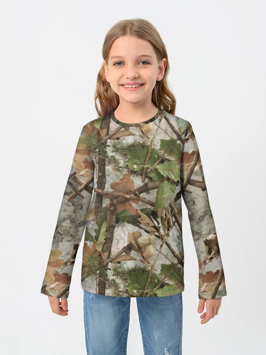 Girls' cotton long sleeve shirt