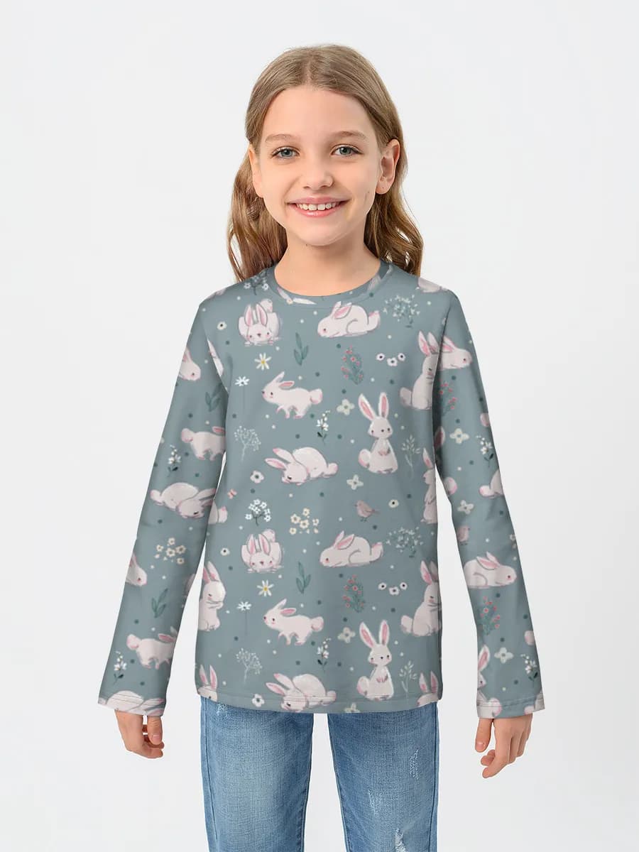 Baumwoll-Langarmshirt Mädchen