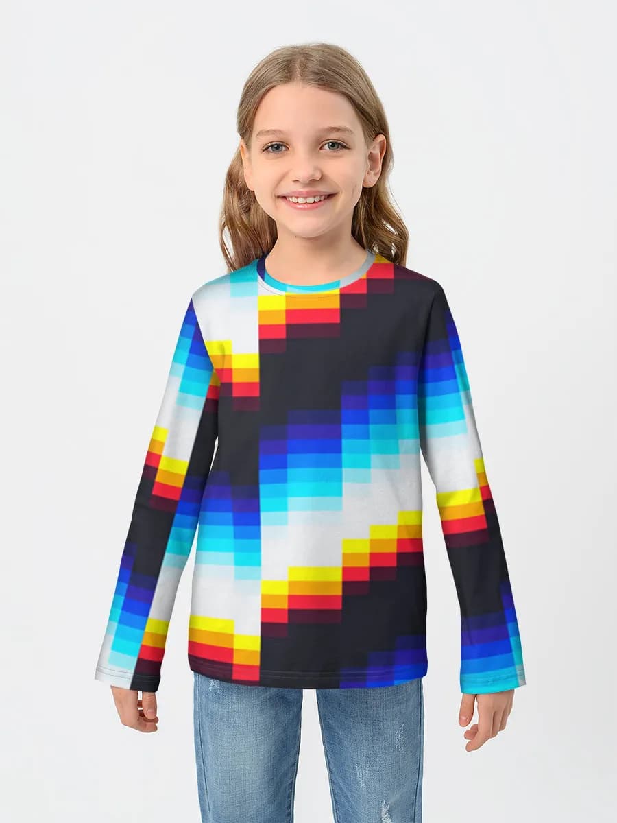 Girls' cotton long sleeve shirt