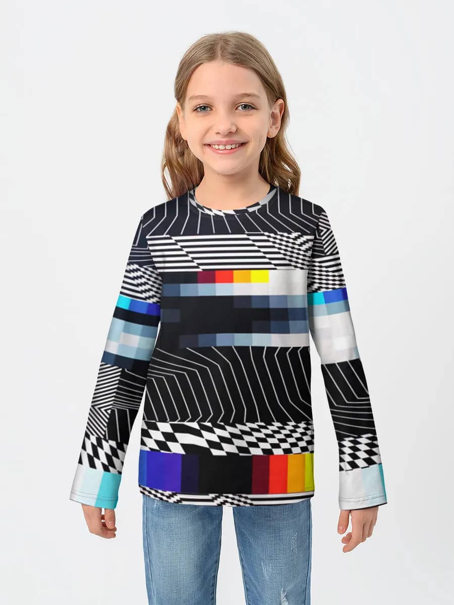 Girls' cotton long sleeve shirt