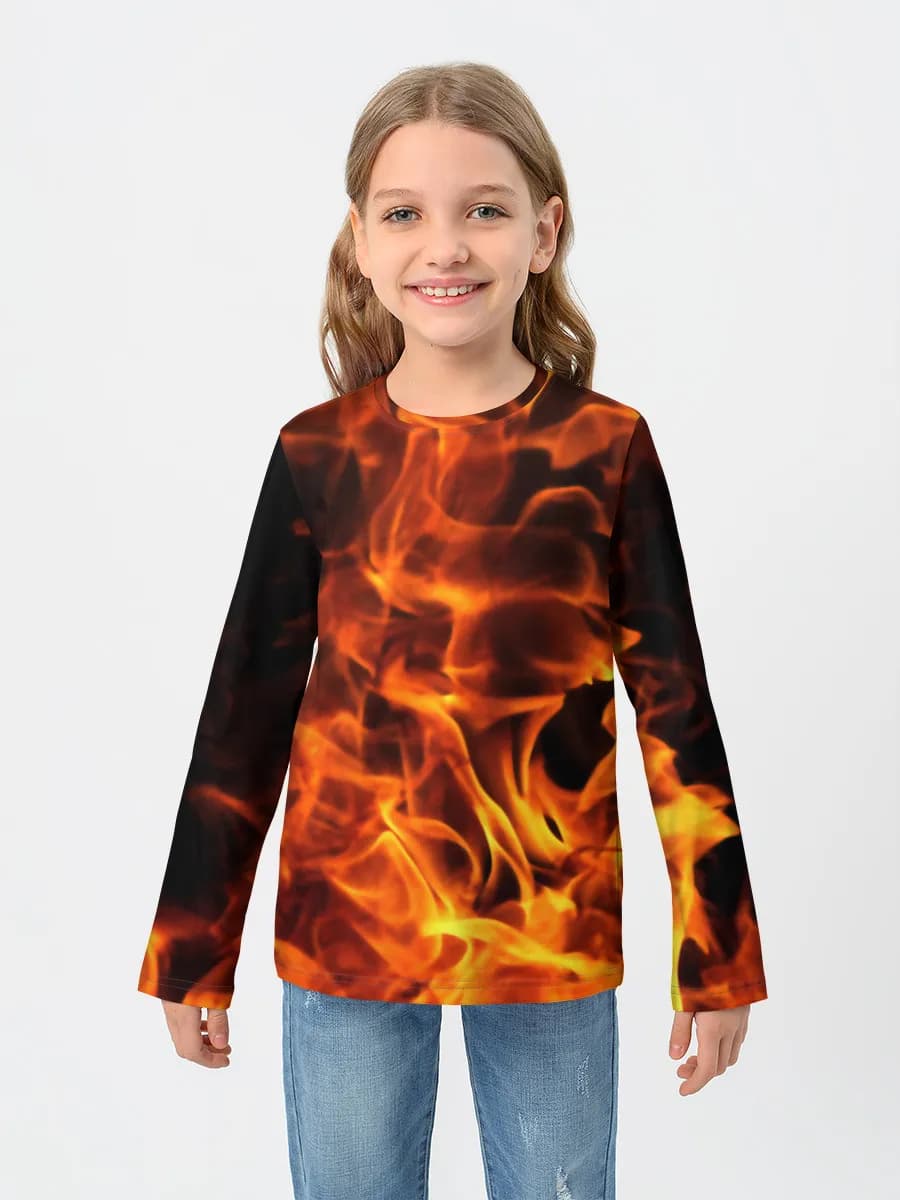 Camiseta Manga Larga de Algodón Niña