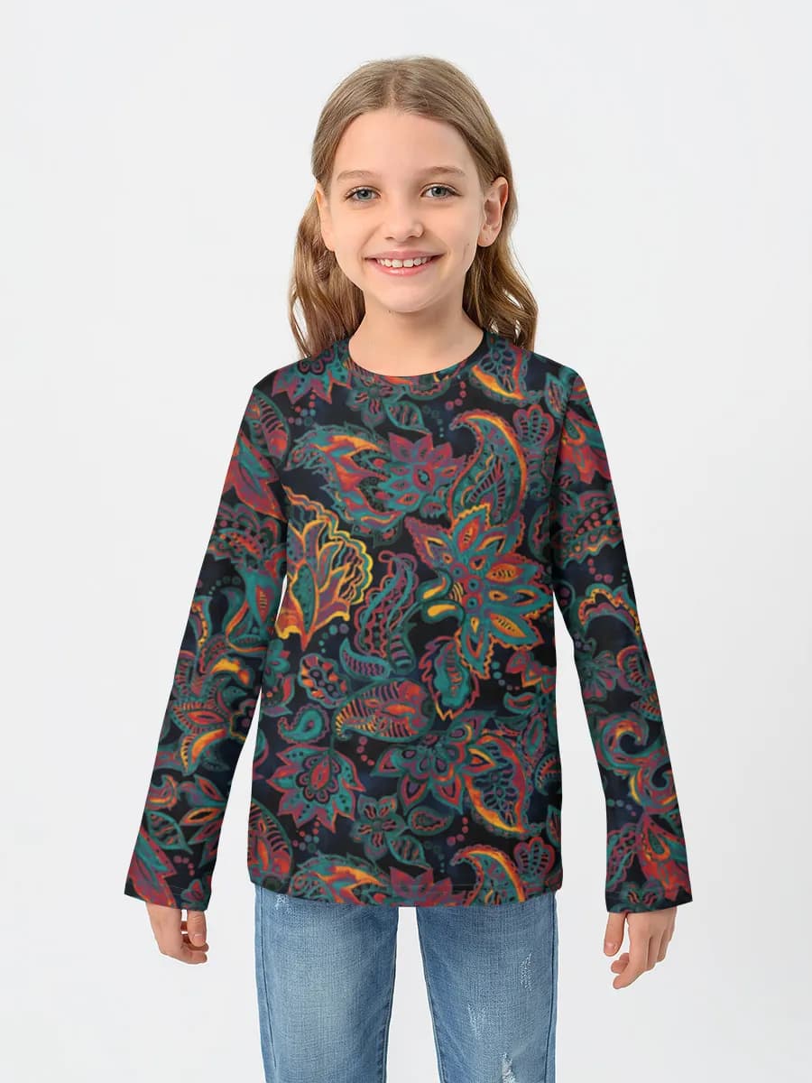 Baumwoll-Langarmshirt Mädchen