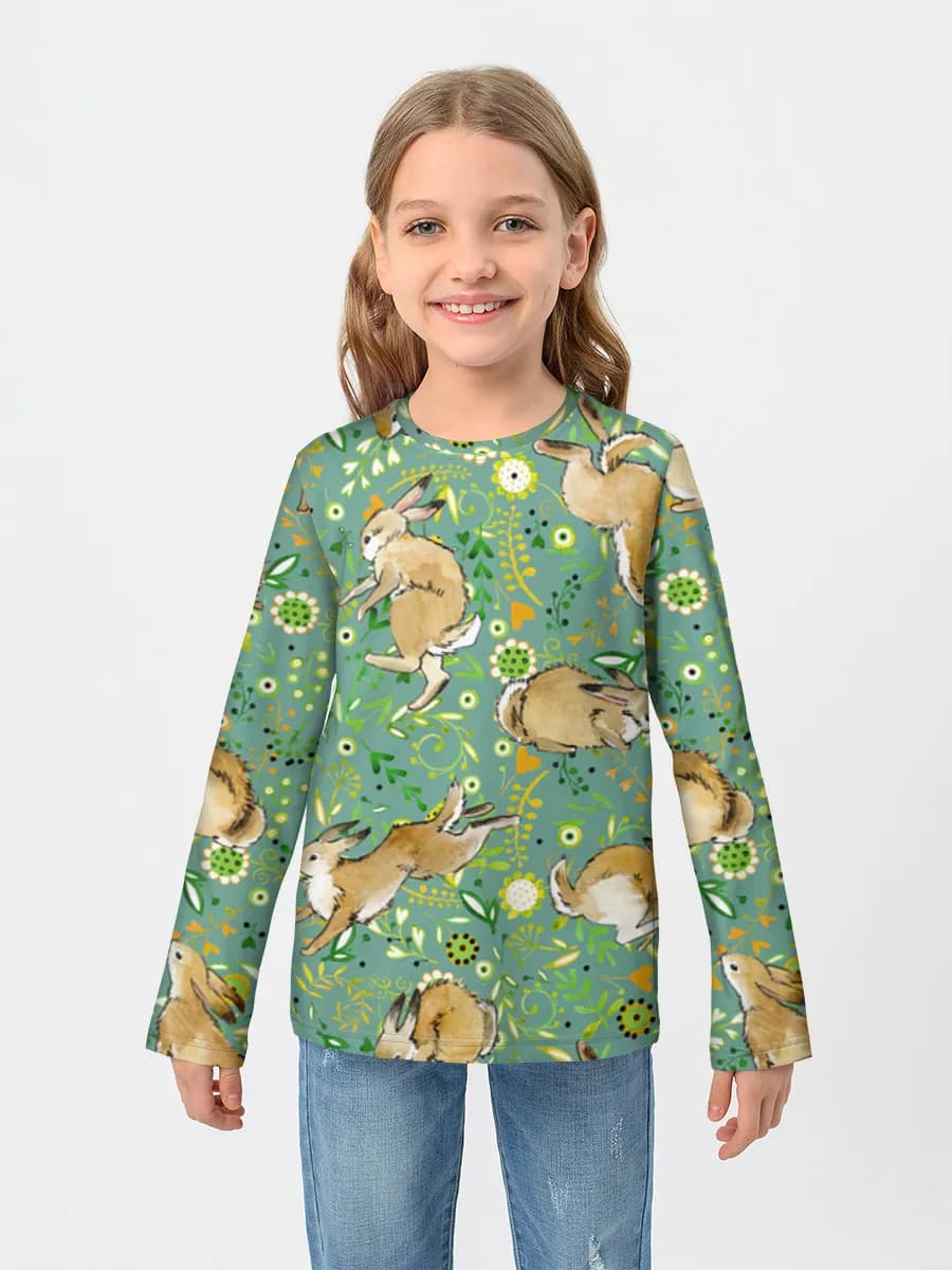 Camiseta Manga Larga de Algodón Niña