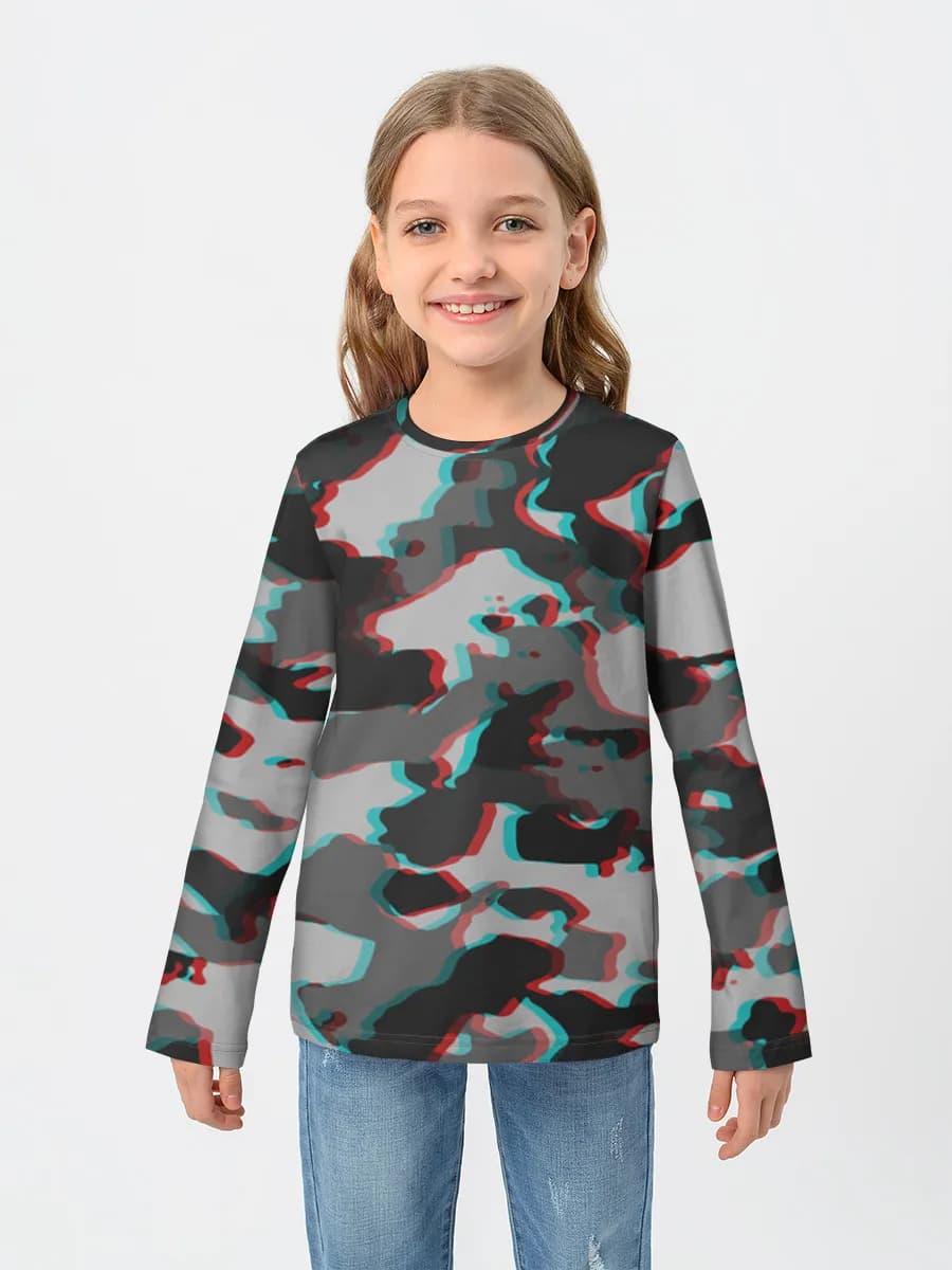 Girls' cotton long sleeve shirt