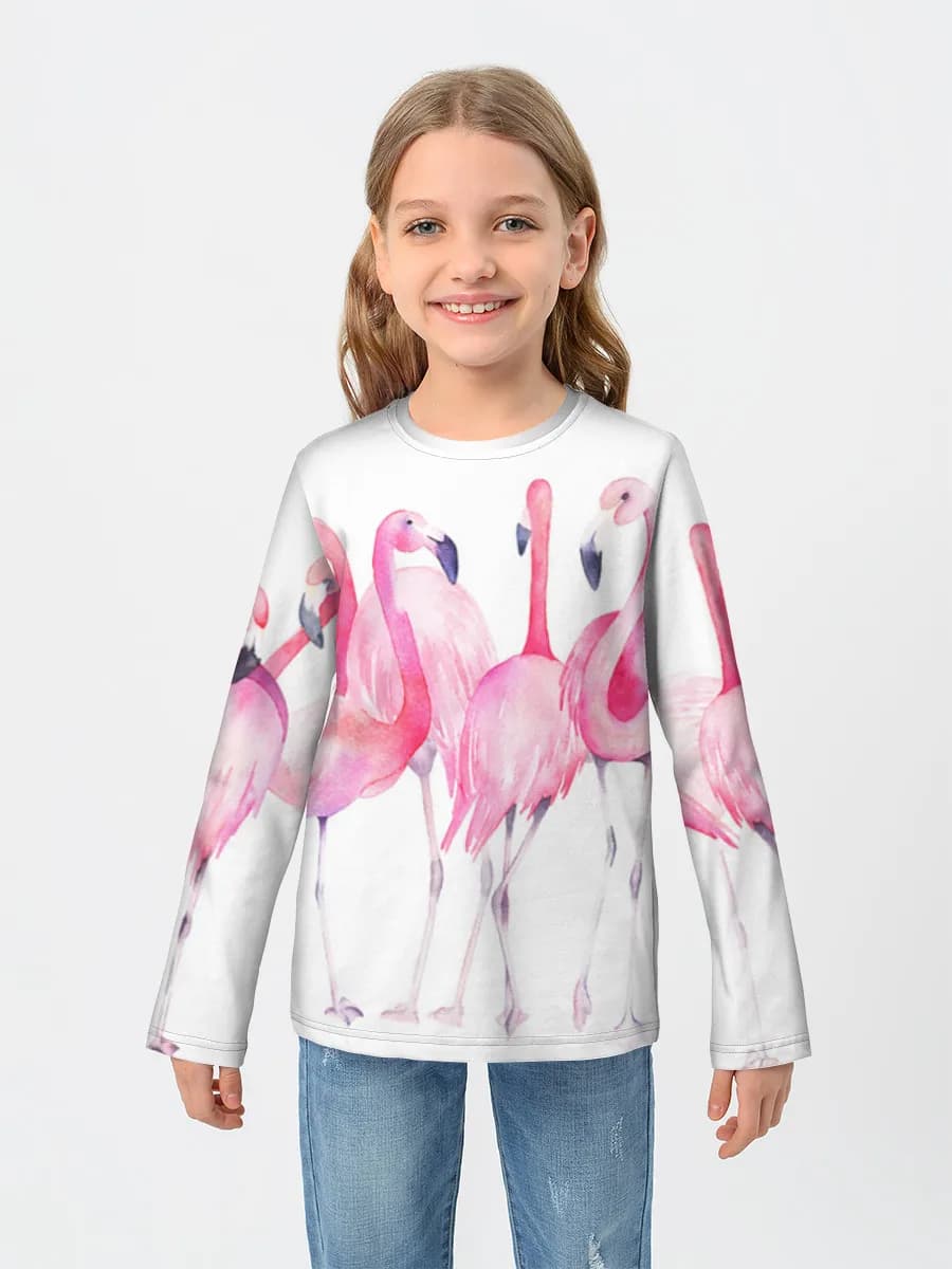 Girls' cotton long sleeve shirt