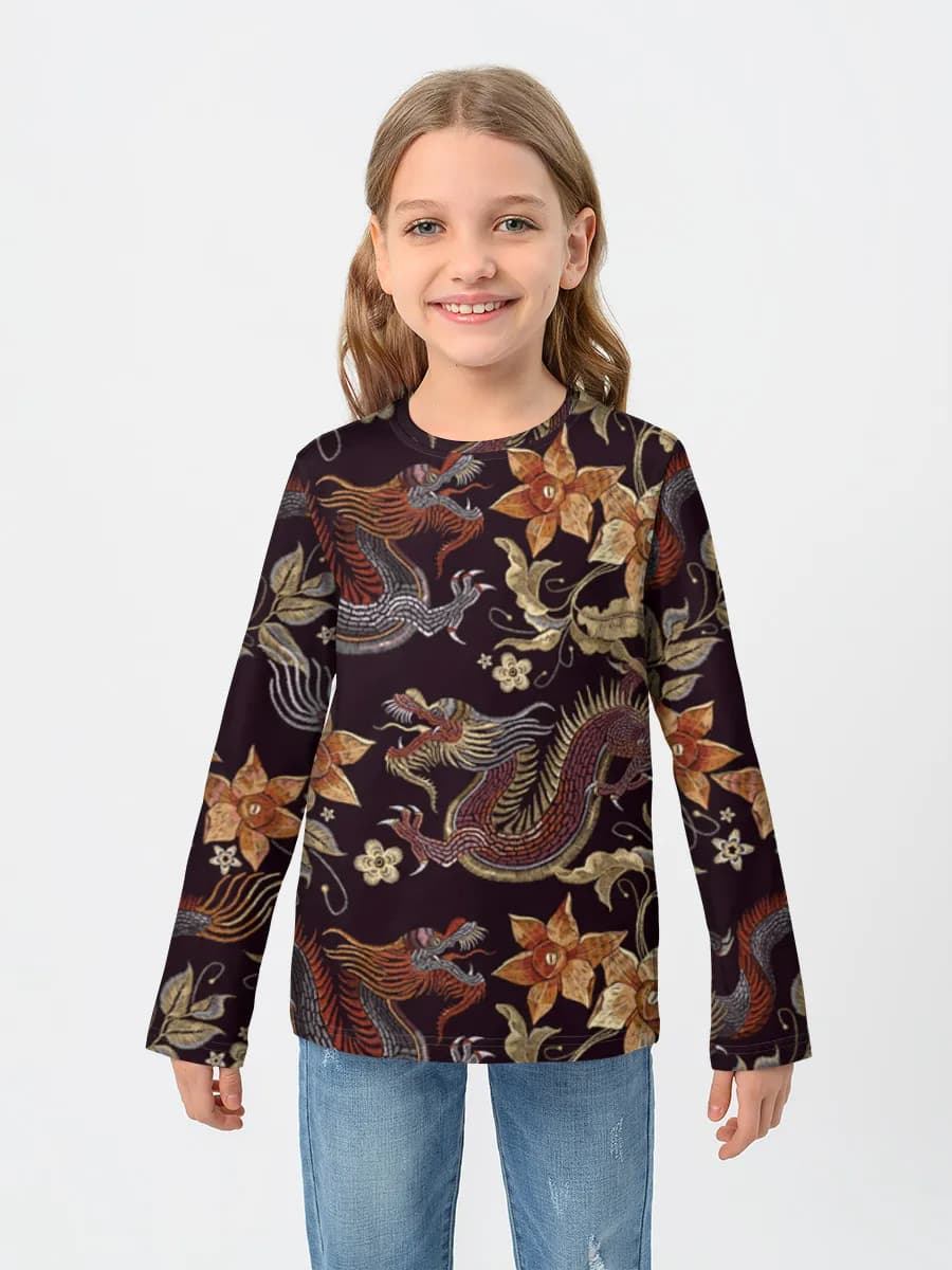 Baumwoll-Langarmshirt Mädchen
