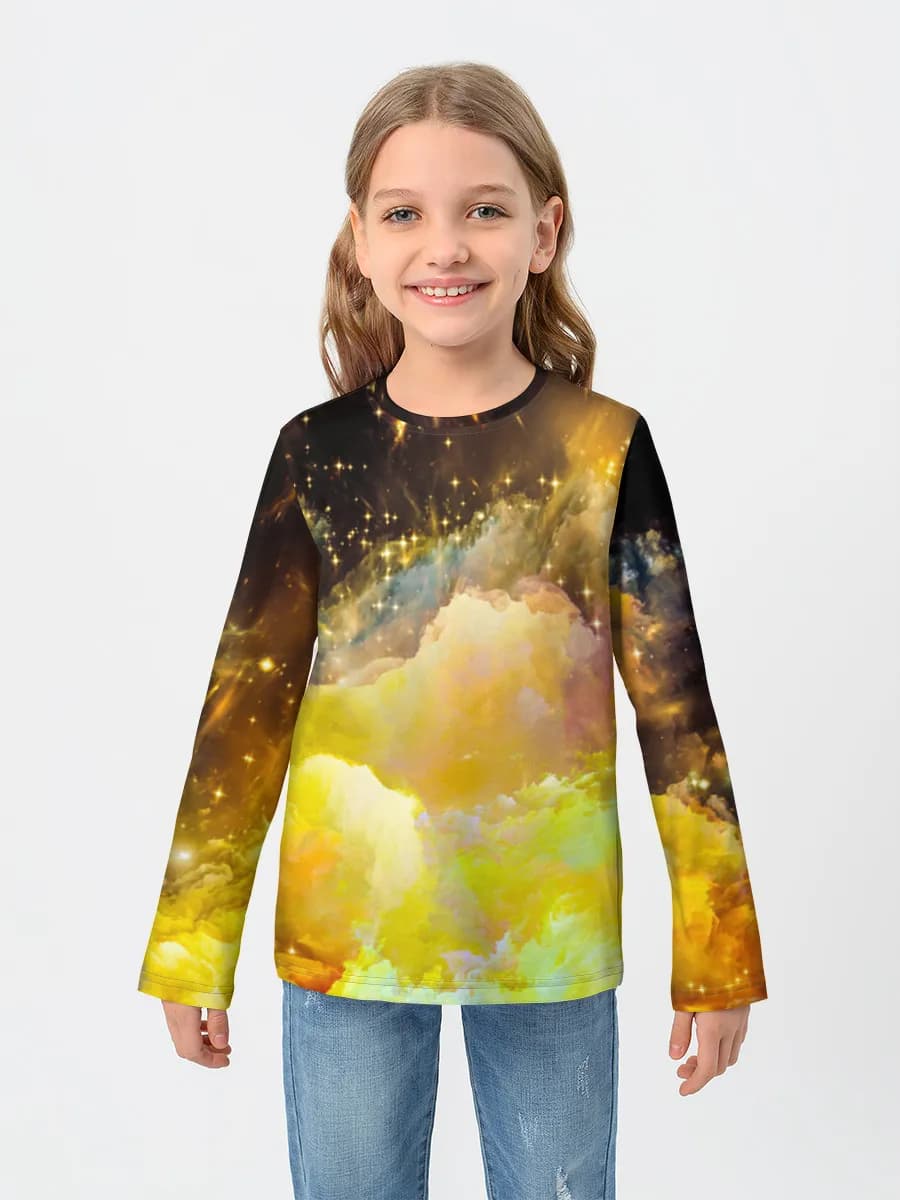 Baumwoll-Langarmshirt Mädchen
