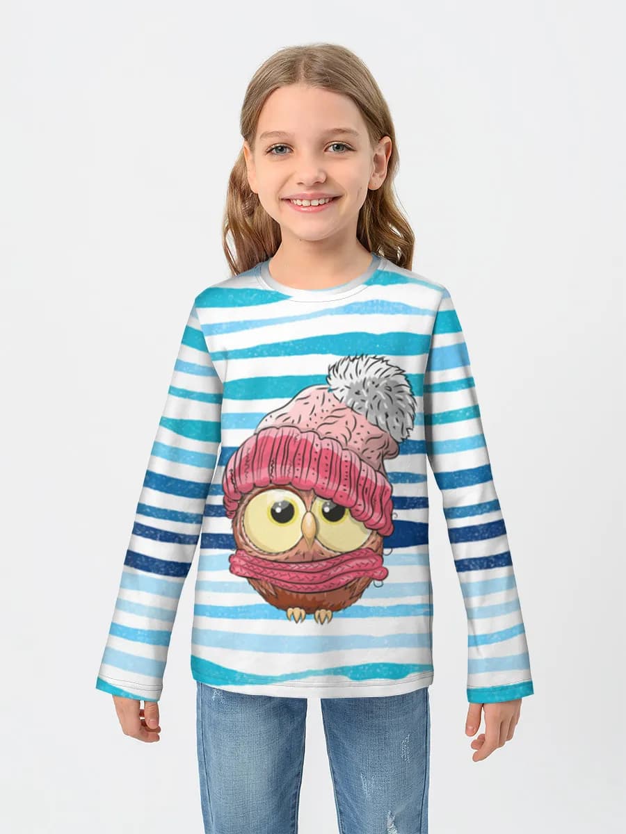 Girls' cotton long sleeve shirt