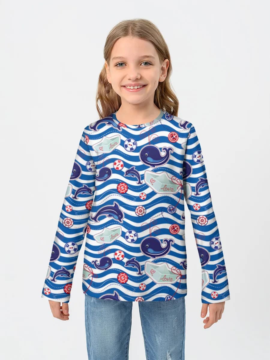 T-shirt manches longues coton fille