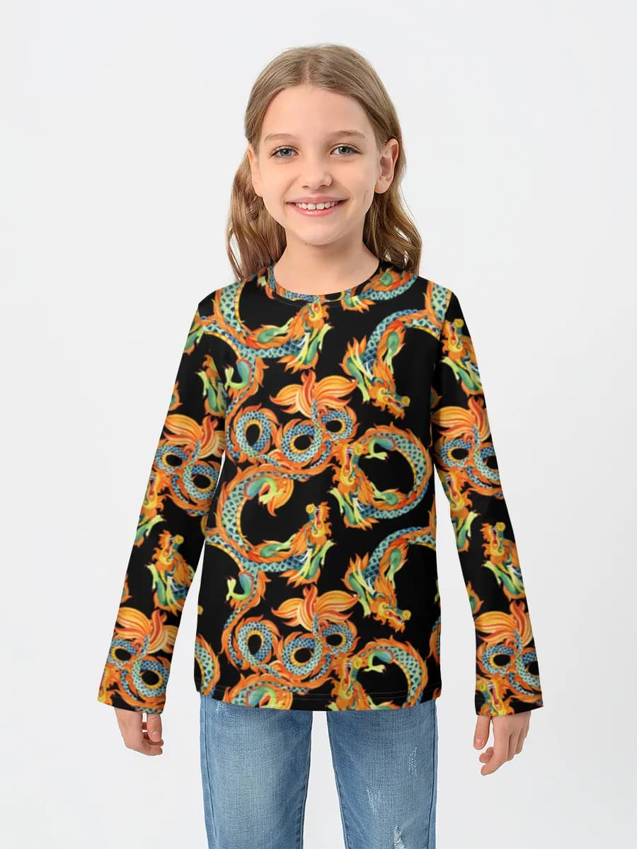 Baumwoll-Langarmshirt Mädchen