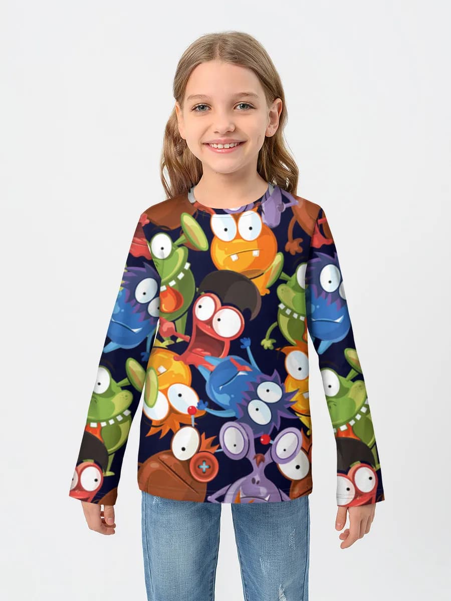 T-shirt manches longues coton fille