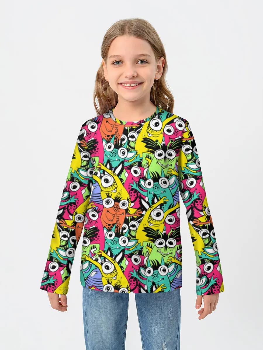 T-shirt manches longues coton fille