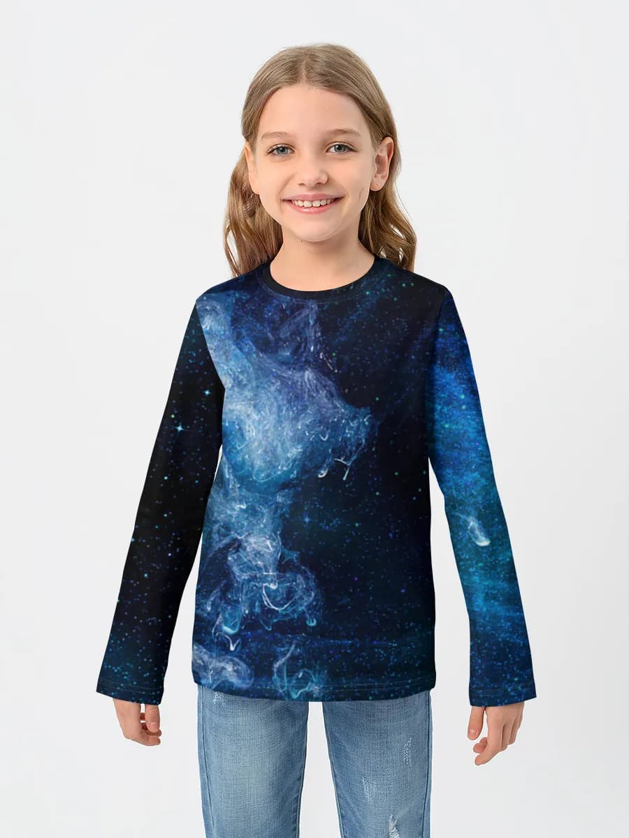 Girls' cotton long sleeve shirt