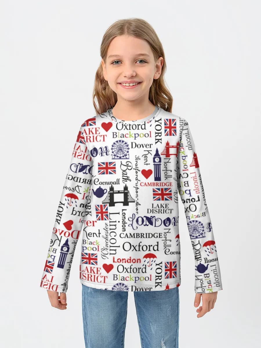 Baumwoll-Langarmshirt Mädchen