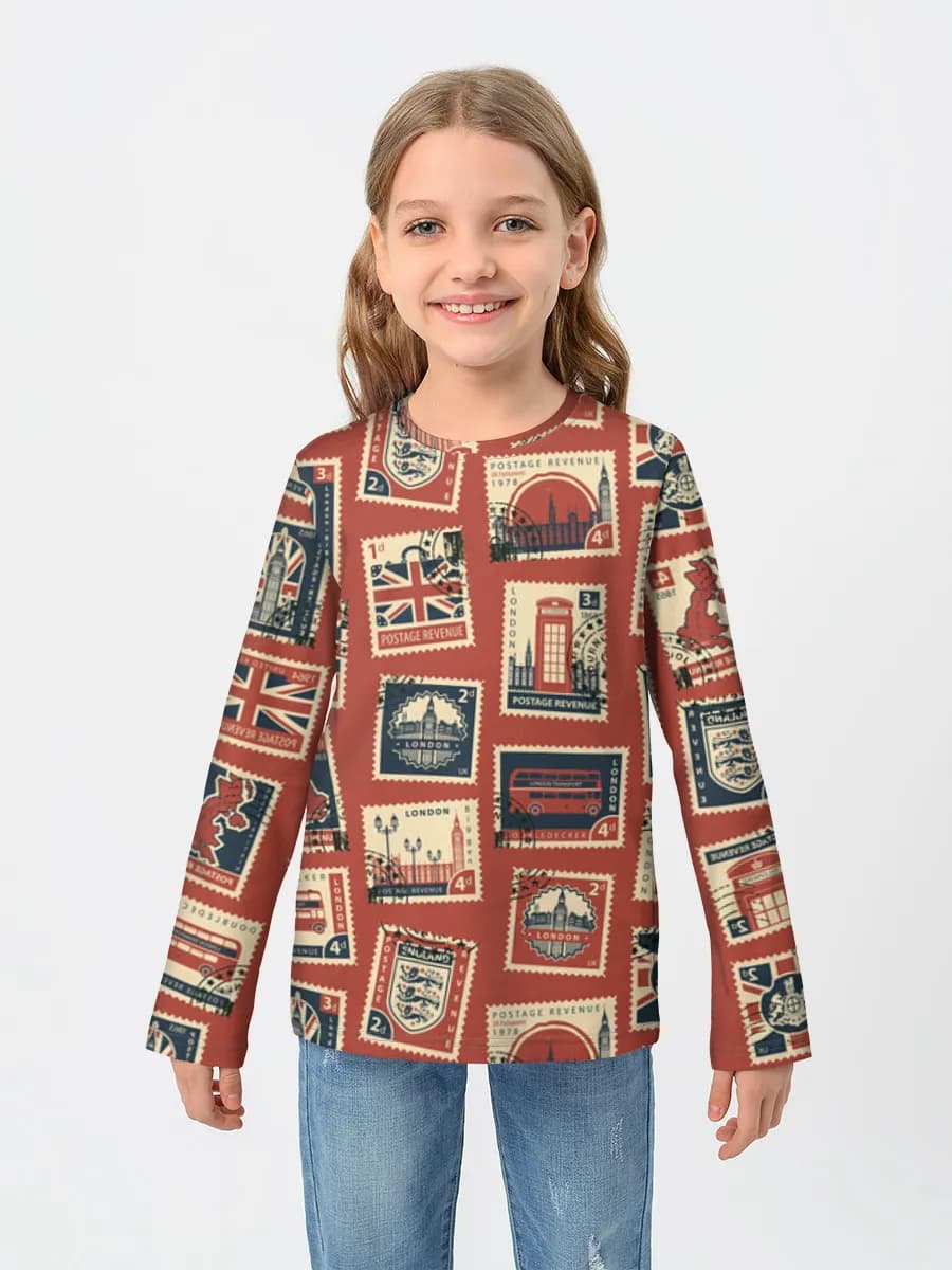 T-shirt manches longues coton fille