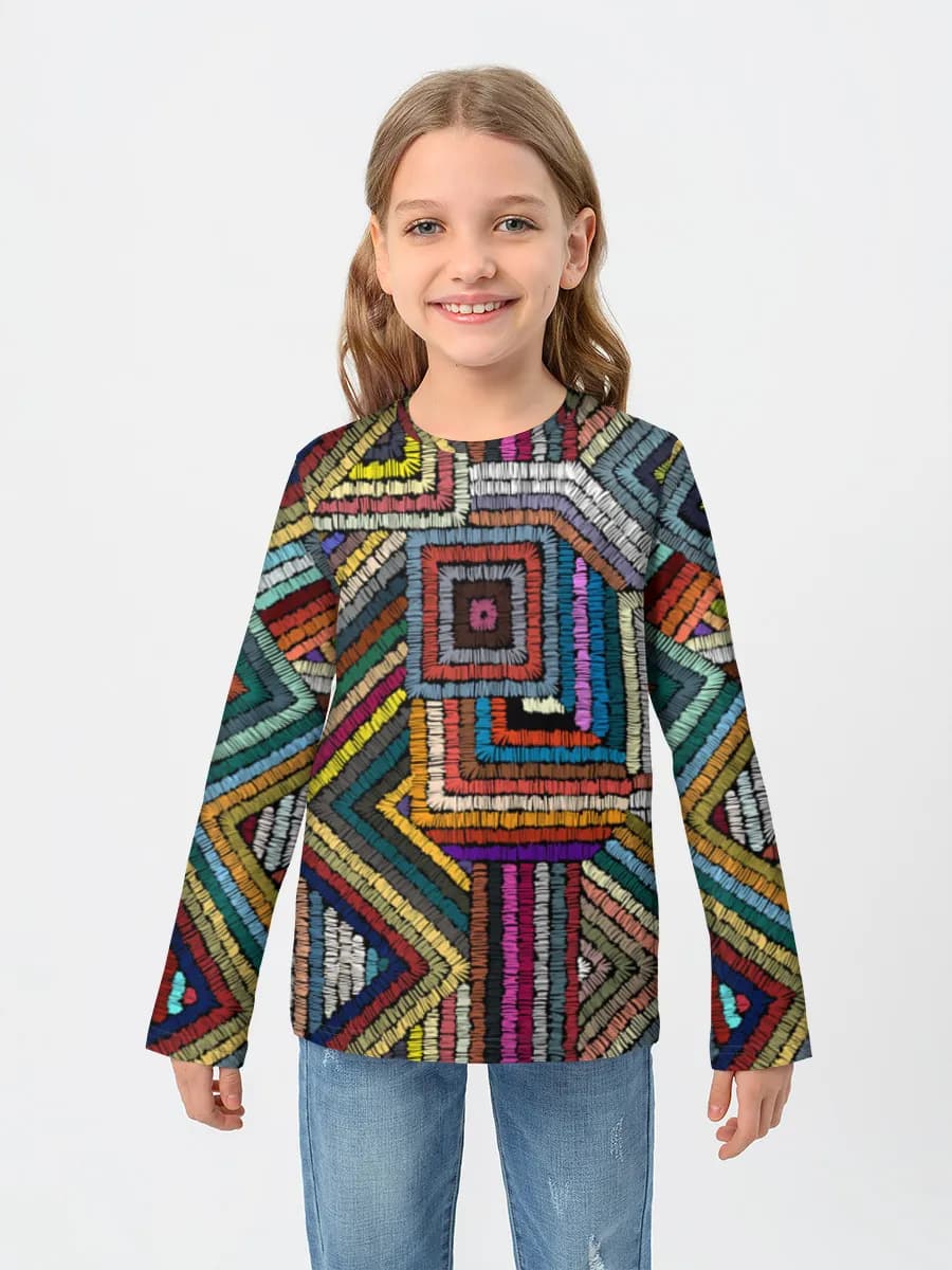 Camiseta Manga Larga de Algodón Niña