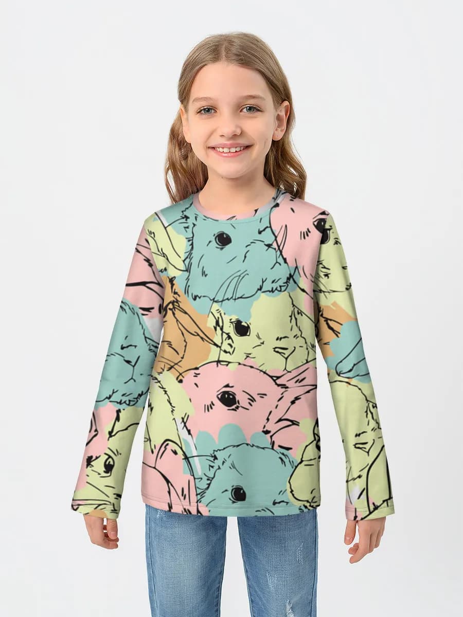 Baumwoll-Langarmshirt Mädchen