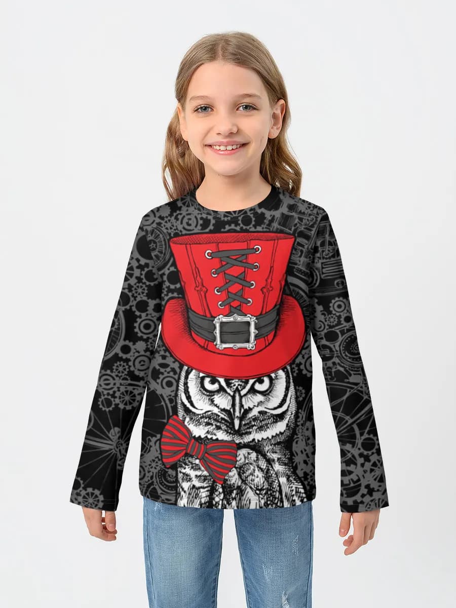 Girls' cotton long sleeve shirt