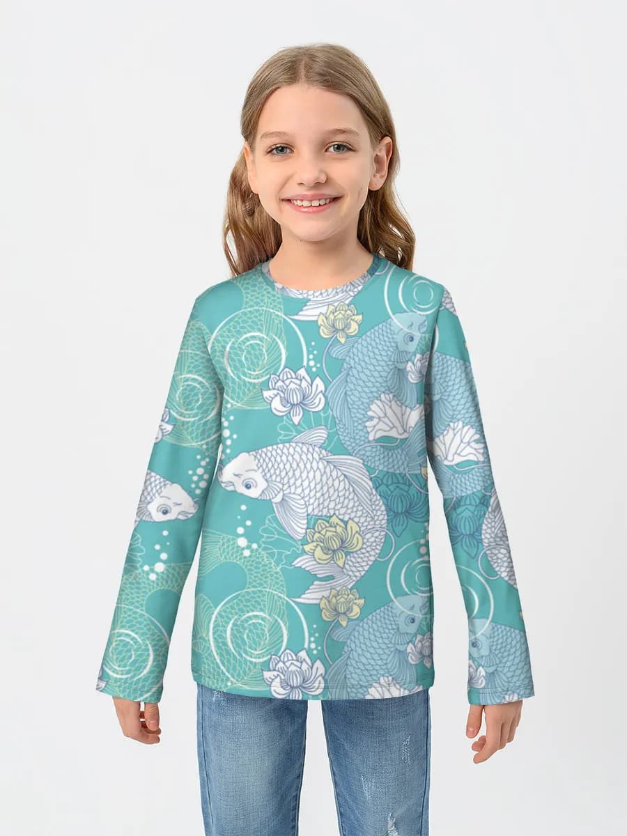 Girls' cotton long sleeve shirt