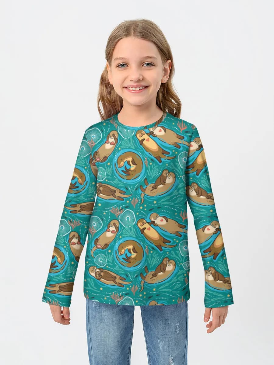 Baumwoll-Langarmshirt Mädchen