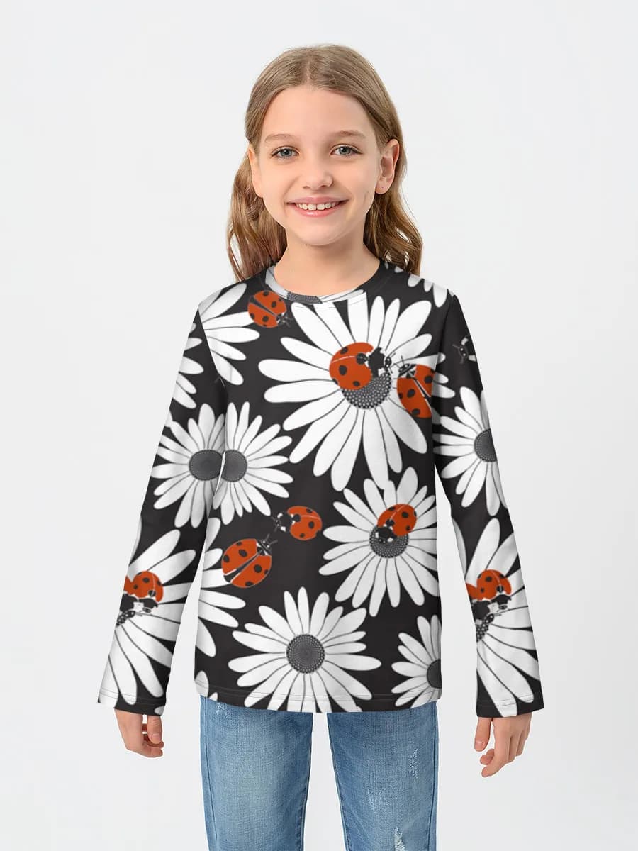 Camiseta Manga Larga de Algodón Niña