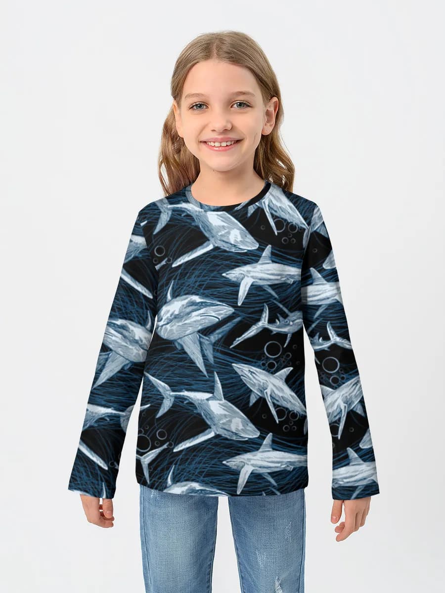T-shirt manches longues coton fille