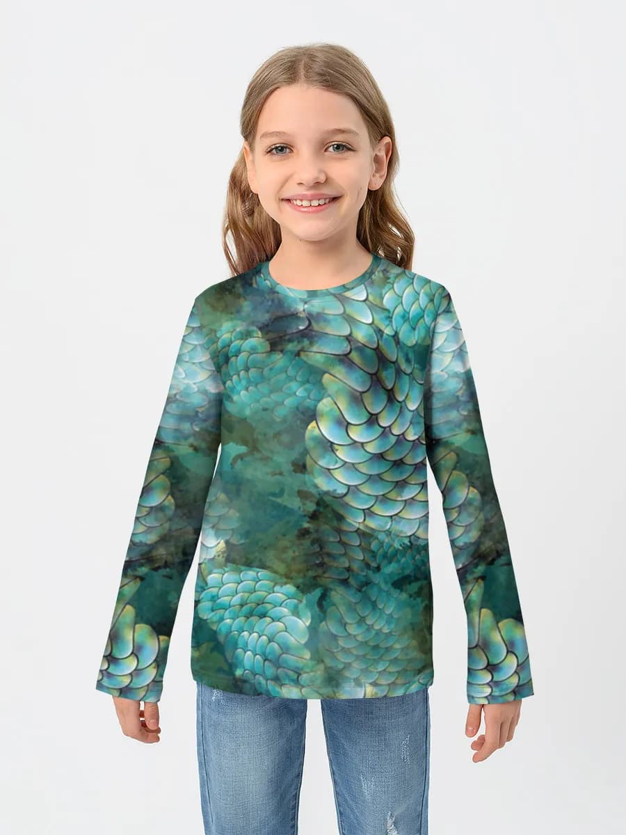 Baumwoll-Langarmshirt Mädchen