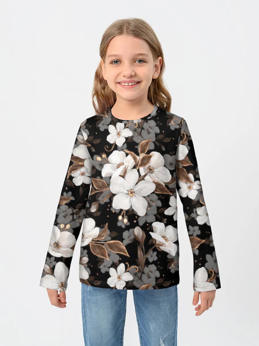 T-shirt manches longues coton fille