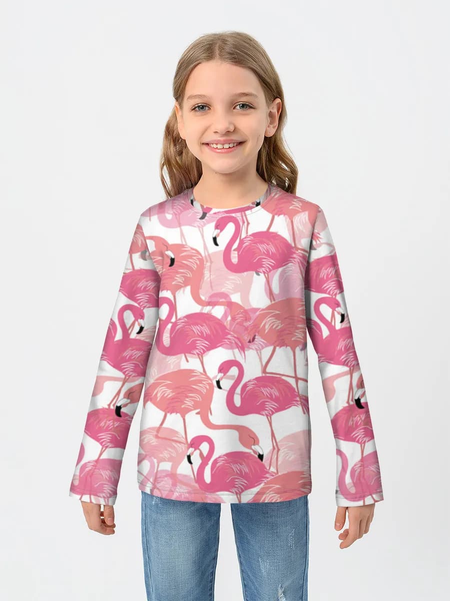 Girls' cotton long sleeve shirt