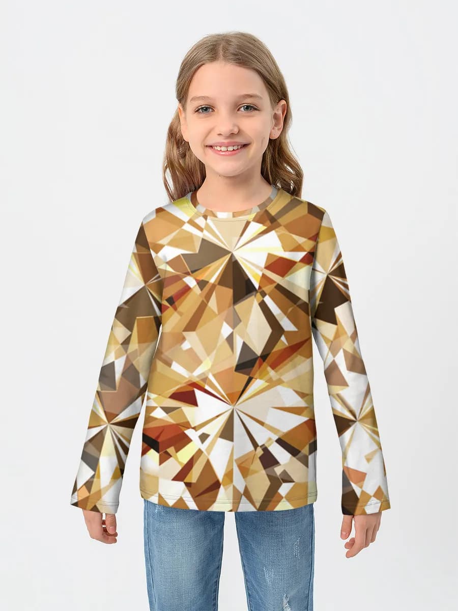 Girls' cotton long sleeve shirt