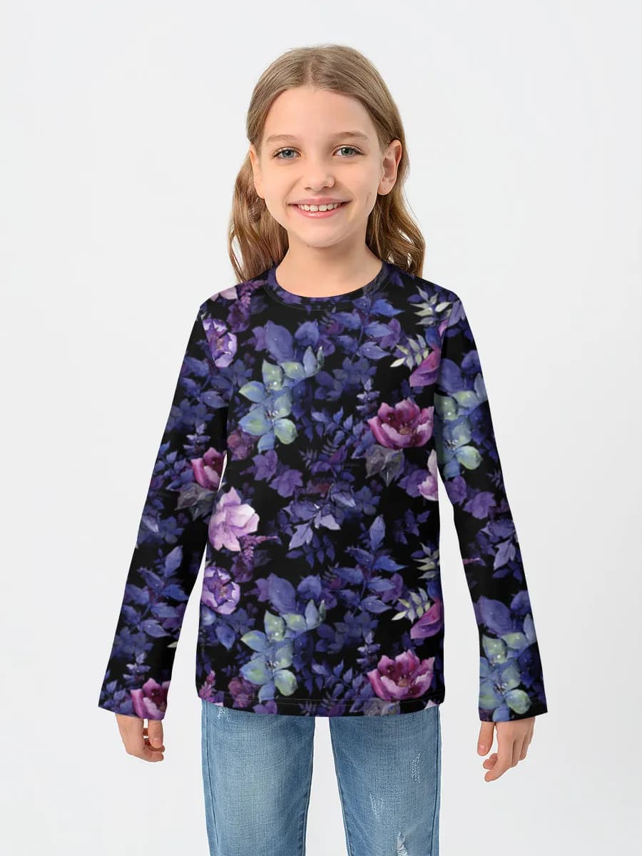 Baumwoll-Langarmshirt Mädchen