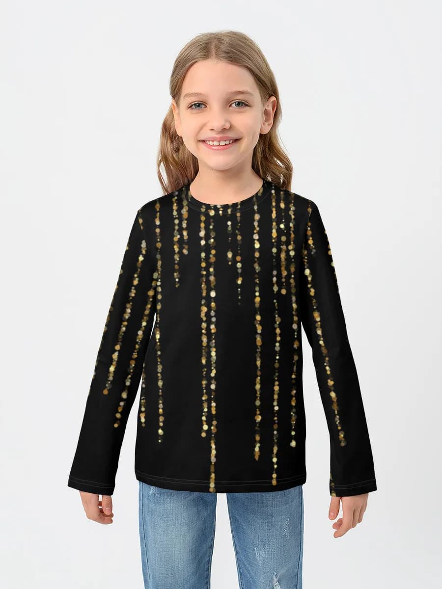 Girls' cotton long sleeve shirt