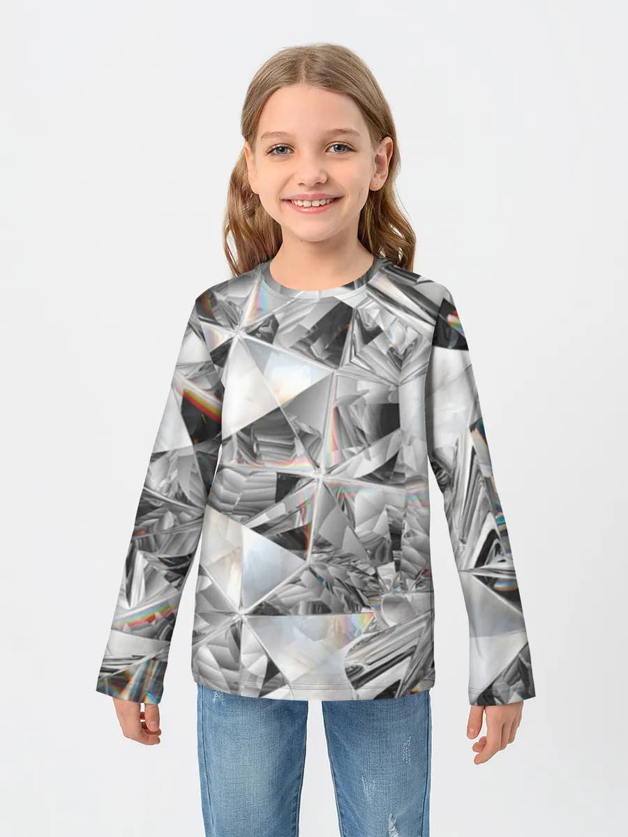 Girls' cotton long sleeve shirt