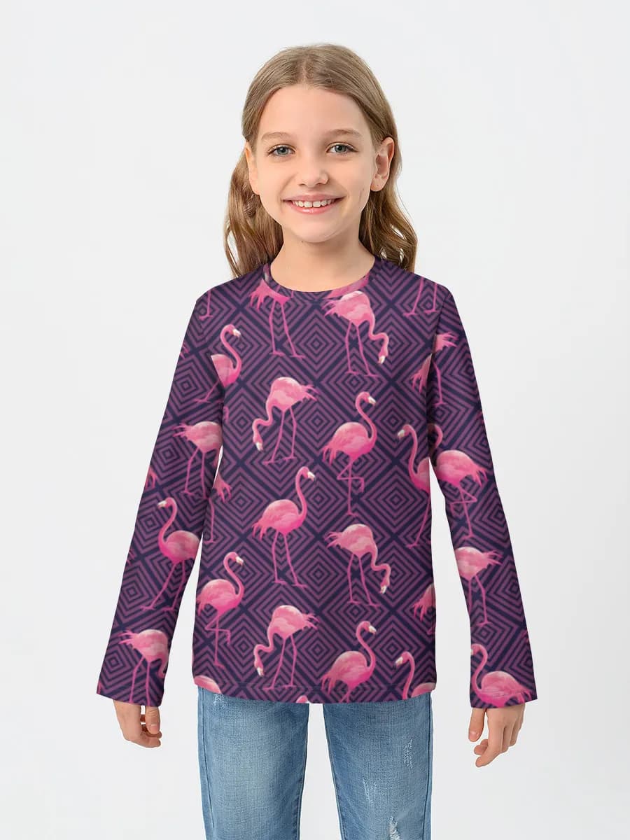 Girls' cotton long sleeve shirt
