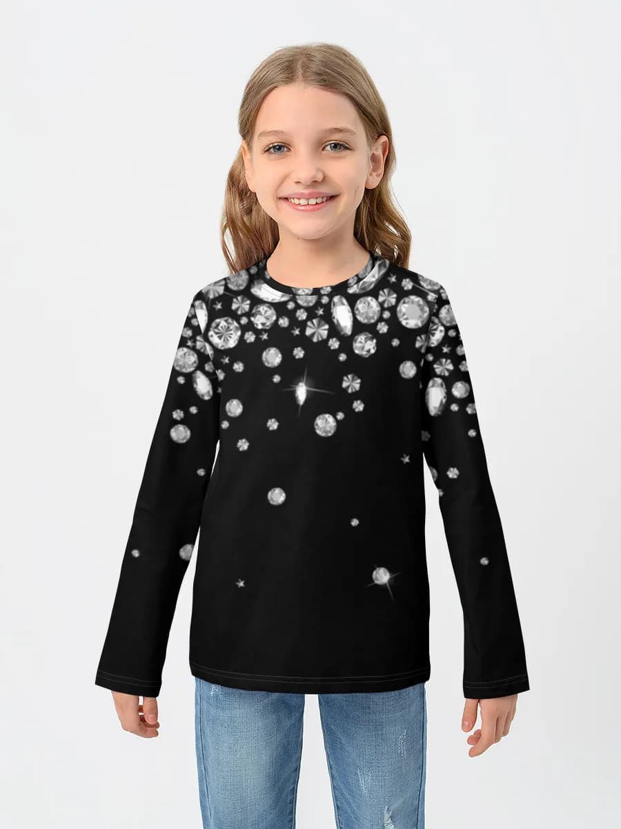 Girls' cotton long sleeve shirt