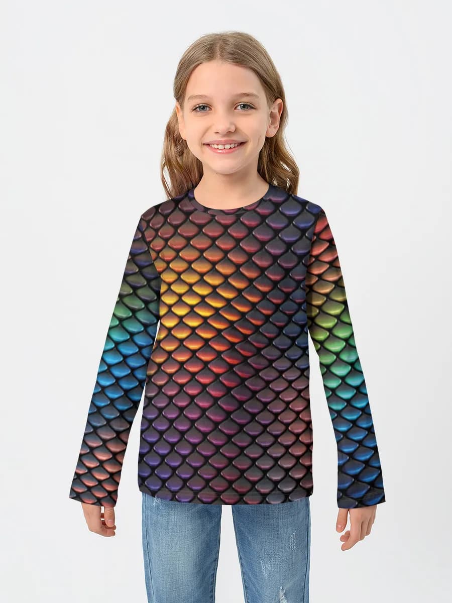 Girls' cotton long sleeve shirt