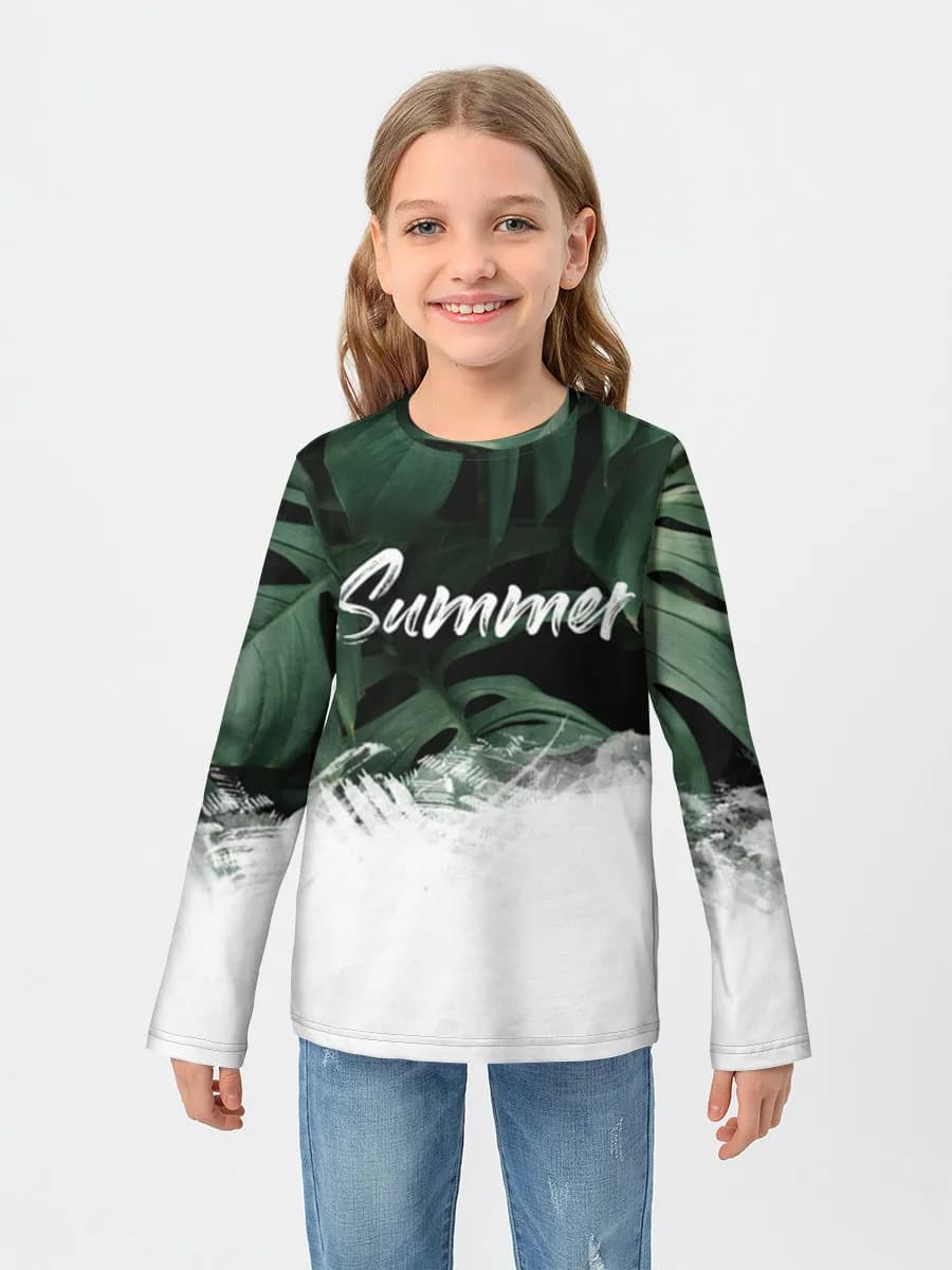Baumwoll-Langarmshirt Mädchen