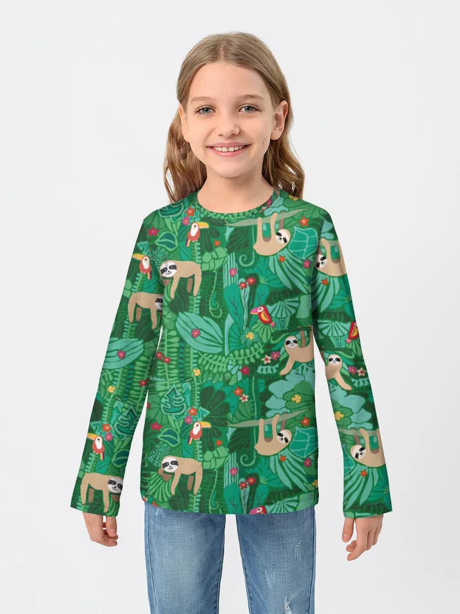 Baumwoll-Langarmshirt Mädchen