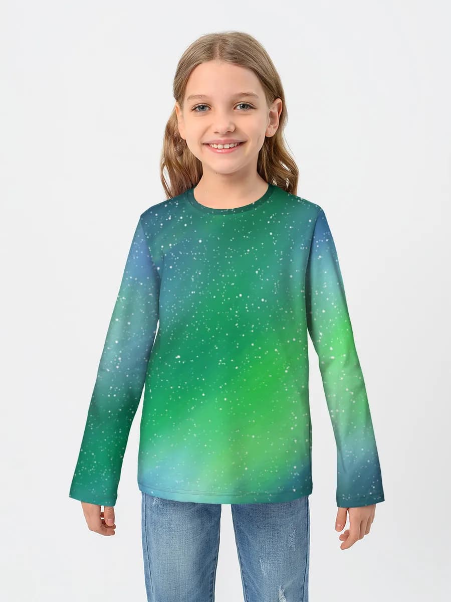 Baumwoll-Langarmshirt Mädchen