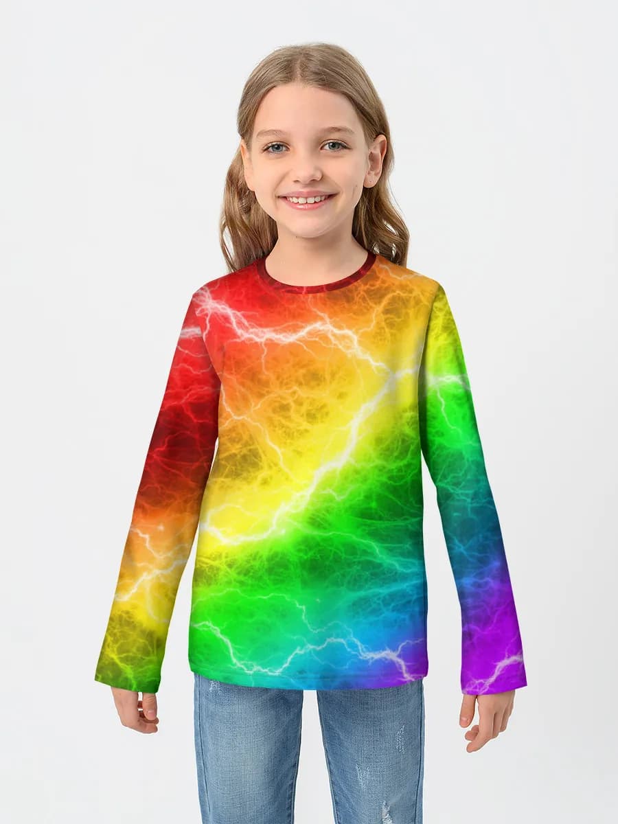 Girls' cotton long sleeve shirt