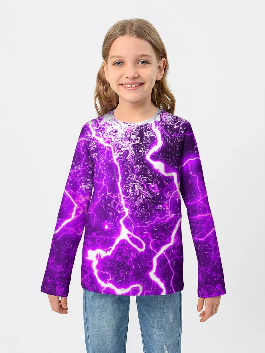 Girls' cotton long sleeve shirt