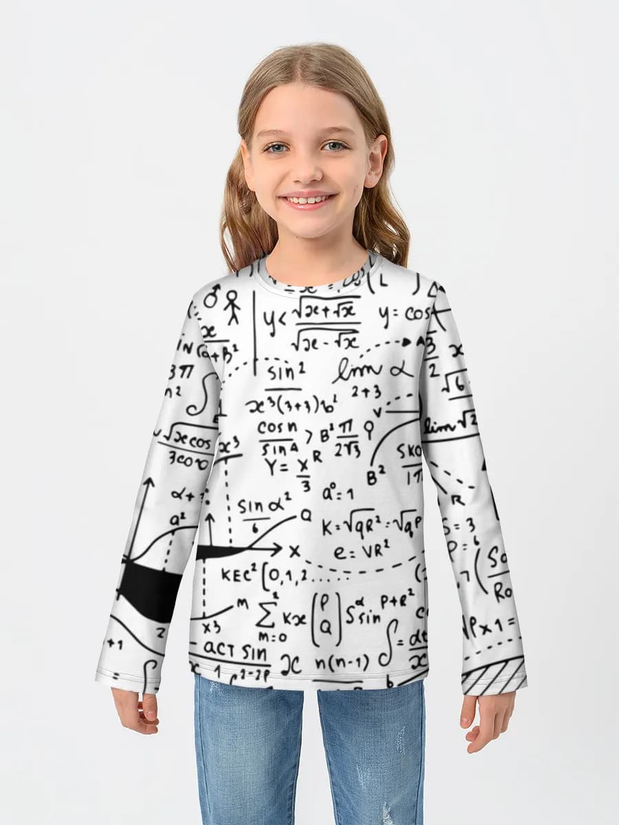 Girls' cotton long sleeve shirt