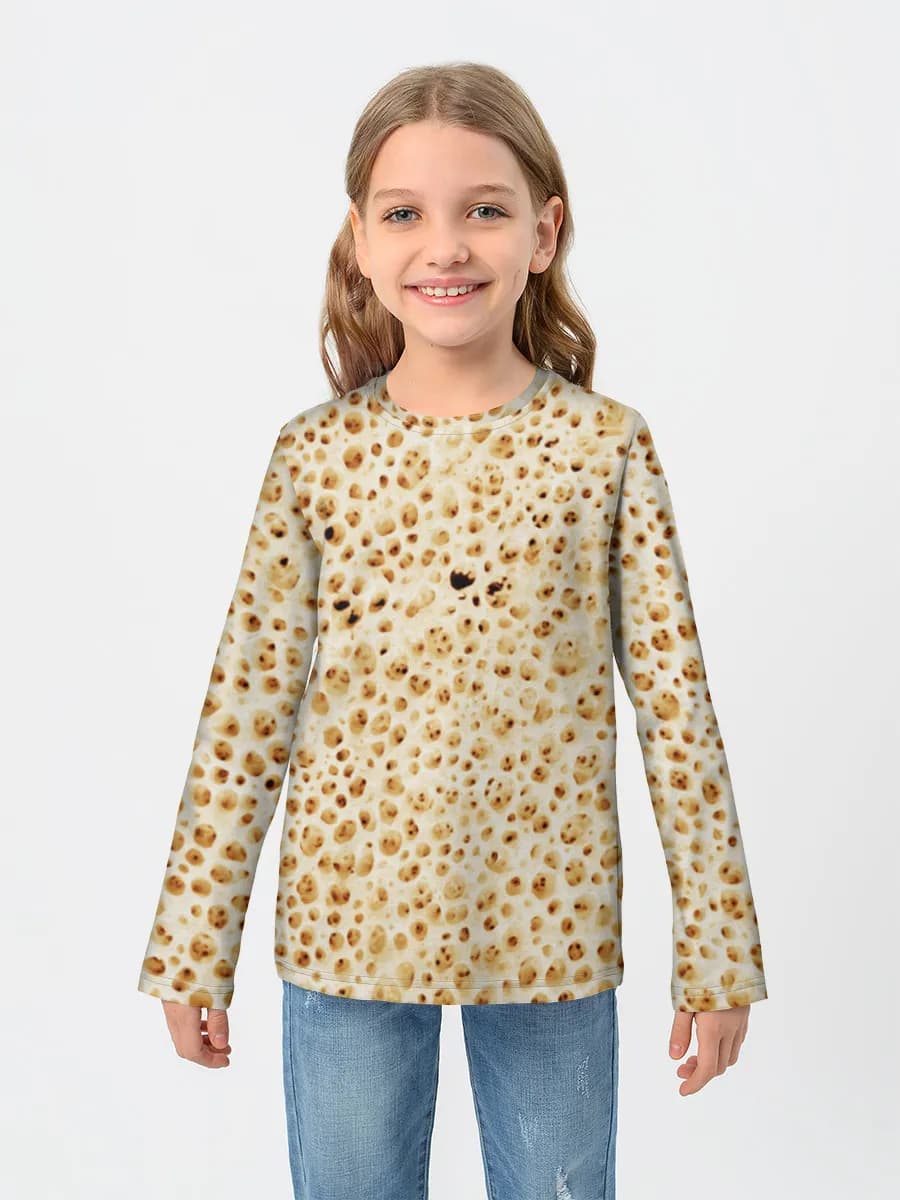 Girls' cotton long sleeve shirt
